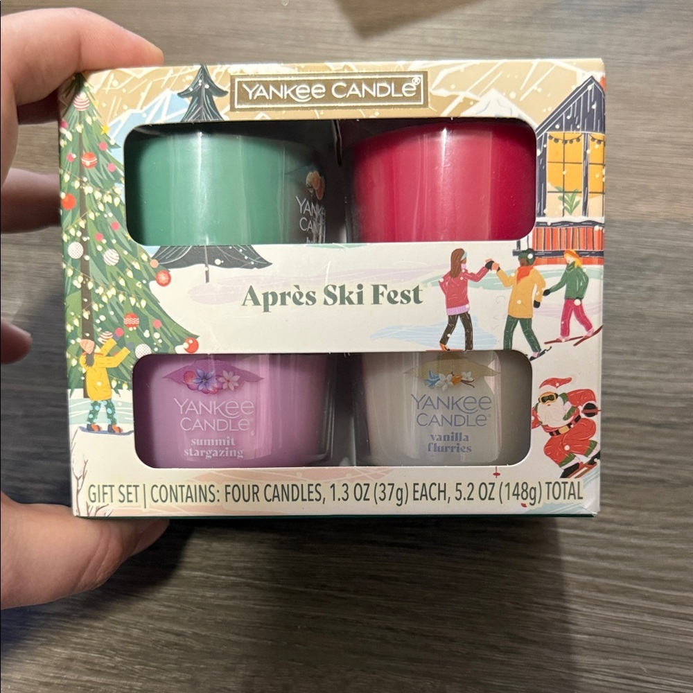 Yankee Candle Après Ski Fest 4-Piece Votive Gift Set Holiday Limited Edition NIB